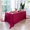 Homxi Tovaglia Antimacchia Rettangolare Grande 180 W x 280 L CM,Tovaglia Salotto Fucsia Tinta Unita con Paillettes Poliestere