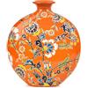 Sungmor Vaso in porcellana smaltata di alta qualità, tradizionale vaso in ceramica colorata intagliato a mano, per fiori freschi e piante secche, vaso decorativo per centrotavola, mensola, soggiorno