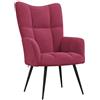 vidaXL Sedia Relax Rosso Vino in Velluto