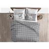 BIANCHERIAWEB Copripiumino Sacco Piumone Cotone Flanella Pensieri Delicati Dis. Tartan Cervo Matrimoniale Azzurro