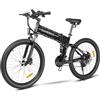 SAMEBIKE Bicicletta Elettrica per Adulti 26'',Bici Elettrica con Pedalata Assistita,City E-bike Unisex Adulto,Batteria Rimovibile 48V14H,Bici Elettriche per 21 Velocità