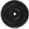 Gymtek Disco pesi 10 kg peso - Ø 29 mm - disco peso - disco pesi - dischi fitness - dischi in ghisa - pesi per bilanciere - allenamento - pesi - nero