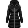 Giolshon Giacche reversibili da donna in pelliccia sintetica e lucida Piumino con cappuccio resistente all'acqua Lunghezza media B06 Rosa S