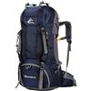 Free Knight 60L zaino impermeabile ultraleggero zaino da viaggio zaino da arrampicata zaino da viaggio zaino da campeggio zaino per attività all'aria aperta con protezione dalla pioggia blu marino