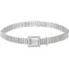 CHIC DIARY Cintura con strass alla moda, catena in argento, cintura decorativa, argento, Taglia unica