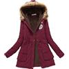 Generico Giacca Da Donna Offerte Inverno Giubbino Con Cappuccio Casual Antivento Parka In Pile Elegante Maniche Lunghe Piumino Donna Taglie Forti Comodi Giubbotto Calda Moda Cappotto Slim Fit Jacket
