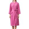 Generic Accappatoio unisex, traspirante, tinta unita, 2 accappatoi da donna, Rosa acceso, 3XL