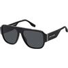 Marc Jacobs Marc 756/S Occhiali da sole, Matte Black, 58 Uomo, Nero opaco, 58