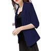 Generic Giacca corta da donna in cotone e lino, con bottone singolo, abbigliamento estivo casual, Marina Militare, XL
