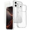 EVETANE Cover iPhone 17 Pro Max e 2 schermi di protezione - TPU - Trasparente - refurbished