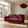 Italian Bed Linen PIU BELLO Copridivano Bielastico Elasticizzato con Braccioli Sagomati - Copri Divano 4 Posti Estensibile 220-270 cm, Salvapoltrona Antimacchia, Lavabile in Lavatrice, Tessuto Premium - BORDEAUX