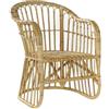DRW Poltrona Rattan Naturale, Marrone Chiaro, 62 x 72 x 83 cm