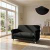 Italian Bed Linen PIU BELLO Copridivano Bielastico Elasticizzato con Braccioli Sagomati - Copri Divano 3 Posti Estensibile 170-240 cm, Salvapoltrona Antimacchia, Lavabile in Lavatrice, Tessuto Premium - NERO
