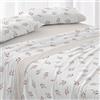 Burrito Blanco | Completo lenzuola in cotone | Letto da 150 a 160 cm. (+misure disponibili) | Design 632 | Colore beige (150-160x190/200cm.)