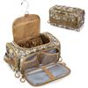 Prokva Tactical Beauty Case per Uomo, Borsa Igienica da Appendere, Organizer da Viaggio per Kit da Viaggio per Rasatura, Prodotti Essenziali per la Doccia e Articoli da Toeletta, Marrone