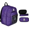 Invicta Zaino Scuola Dial Solid, Viola,Tasca Porta PC + Portapenne Viola, Mono Scomparto Bambina Ragazza