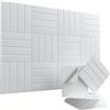Vieshful 10 Pannelli Acustici Autoadesivi - 30x30x1 cm Pannelli Fonoassorbenti da Parete ad Alta Densità, Pannelli in Feltro per Riduzione Eco e Rumore, Decorazione per Casa e Ufficio, Bianco
