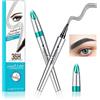 EHIOG Penna per sopracciglia, Matita per sopracciglia liquida Microblading，3D Penna Per Sopracciglia,Impermeabile Tinta Gel per Inchiostro con quattro punte,look naturale(04#Nero classico)