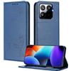 XINYEXIN Custodia per Xiaomi 15T Pro 5G / Mi 15T Pro 5G, Cover a Libro in Pelle PU con Blocco RFID, Slot per Carte, Supporto, Protezione Completa Antiurto - Blu