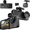 ROTRES Dash Cam Auto,1080P FHD Dashcam Auto,Telecamera per Auto IPS 3,Visione notturna IR, Modalità Parcheggio 24H (Stile WIFI)