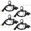 HYSHIKRA Auricolare leggero per radio a forma di G compatibile con Retevis Baofeng Kenwood RT24 UV5R TK250 TK320 Walkie Talkie (nero, 4 PACK)