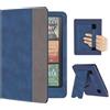 FINTIE Custodia per 7 Kindle Paperwhite (12ª Gen) / Colorsoft - 2024/2025 | Protettiva Supporto Cover con Slot per Schede & Hand Strap per Kindle Paperwhite e Kindle Colorsoft Signature, Indigo/Marrone
