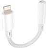 layajia Adattatore da Lightning a Jack per Cuffie da 3,5mm, Adattatore Aux per Cuffie per iPhone [Certificato MFi] Convertitore Audio Dongle Compatibile con iPhone 14/13/12/11 XR XS SE, iPad Pro/Mini