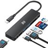 B3 BIGTHREE USB C Hub Tipo C Adattatore 6 in 1 Adattatore multiPort 100W PD HDMI 4K Porta e 2 porte USB 3.0 e porte USB 2.0 e lettore di schede SD/TF, per iPhone16/15, MacBook Pro/MacBook Air, iPad Pro, iPad Pro