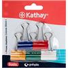 Kathay 86401299 Blister da 5 Pinzette a ribalta, 25 mm, colori assortiti
