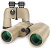 NEYLANG 10x50 Binocolo Marino per Adulti, Binocoli Militare Impermeabile con Bussola Telemetro BAK4 Prisma Lente FMC Antiappannamento per la Navigazione Birdwatching Caccia (19B)