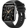 Cretech Smartwatch Smartwatch Ultra Sottile Uomo Donna Schermo AMOLED 1.96, Monitor Salute, Chiamata Bluetooth, Notifiche messaggi, Impermeabile iP67-Android iOS