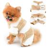 PAIDEFUL Pigiama per cani di piccola taglia in pile Sherpa a righe tuta a quattro gambe per autunno inverno cappotto morbido e confortevole per cuccioli caldo maglione maglione gatto costume anello a