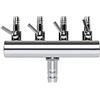 HIFROM Distributore d'Aria in Acciaio Inox, valvola di Regolazione dell'Aria, Filtro per l'ossigenazione in acquari per Tubo da 4/8 mm, Pompa ad Aria, acquacoltura e Altri settori