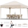 JUMMICO Gazebo 3x3 Pieghevole Impermeabile,Gazebo Regolabile Robusto,Gazebos Esterno Resistente Protezione UV 50+,Gazzebo Da Giardino Tende per giardini, feste e party,Beige
