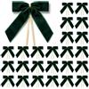 MORSUNBELA Fiocco Regalo Decorazione per Matrimonio in Velluto per Compleanno Natale Comunione Bomboniere 25 Pezzi Verde Scuro