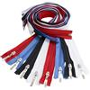 Aerzetix - Set di 8 Cerniere Lampo a Spirale N°5 75cm separabili con cursore Decorativo per Cucito Artigianato Abbigliamento Borse | in Metallo Nylon Poliestere | Colore Bianco Nero Rosso Blu Zaffiro