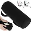 MENIBBLER Cuscino a rullo lombare per parte bassa della schiena, cuscino di supporto lombare in memory foam con fodera rimovibile e lavabile, cuscino ergonomico per il collo con cinghia elastica lunghezza
