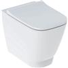GEBERIT VASO GEBERIT SMYLE SQUARE 500.829.00.1 RIMFREE A TERRA CON COPRIVASO SOFT-CLOSE
