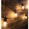 EuroGarden Catena solare da esterno eurogarden con 10 lampadine led a luce calda, luminosita' regolabile, 8 modalita' 5w 7 mt