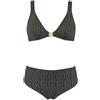 EMPORIO ARMANI Bikini Triangolo Donna, Micro Foil DOT Rosa, S