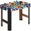 HOMCOM Calcio Balilla con 2 Tabelloni Segnapunti, in Legno, Acciaio Inox e Plastica, 86.5x43.5x63 cm, Multicolore | Aosom Italy