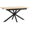 HOMN LIVING Tavolo da Pranzo allungabile Prato, Colore Rovere, 140-180 cm (Lunghezza) 80 cm (profondità) 75 cm (Altezza)