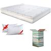 EVERGREENWEB MATERASSI & BEDS EVERGREENWEB - Materasso Matrimoniale 160x190 in Memory Foam Alto 20-30 cm con 2 Cuscini Cervicali GRATIS, Lastra Ortopedico MASSAGGIANTE, Rivestimento Antiacaro Imbottito SFODERABILE per Reti e Letti