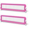 vidaXL 2x Sponde Letto Sicurezza dei Bambini Rosa 150x42cm Protezioni Barriere