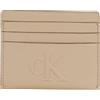Calvin Klein Donna Porta Carte Sculpted Cardcase Piccolo, Grigio (Crockery), Taglia Unica