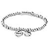 Uno de 50 Pulsera elástica con cuentas redondeadas y abalorios con Forma de lacre, Uno de Ellos con la palabra Amor grabada.
