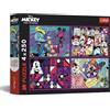 Trefl - Puzzle 4in1: Disney, Serie di Avventure di Topolino - 4 x 250 Pezzi - Set di Quattro Puzzle per Ragazzi