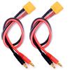 FLY RC 2pcs XT90 connettore Carica Batteria Adattatore Cavo 4mm Spine a Banana Cavo di Ricarica per RC Helicopter Quadcopter XT90 Lipo Carica Spina della Batteria