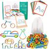 JOKILY Montessori giocattolo educativo a partire dai 3 anni, giocattolo montessori, geoboard in legno, giochi educativi prescolari, forma di riconoscimento del colore, giocattolo educativo regalo 2 3 4 5 6 7