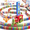 Doloowee Jouet de Train Domino,Train de Dominos Automatique avec 307 Blocs de Dominos,Anniversaire Noël Cadeaux Créatifs Filles Garçons 3 4 5 6+ Ans